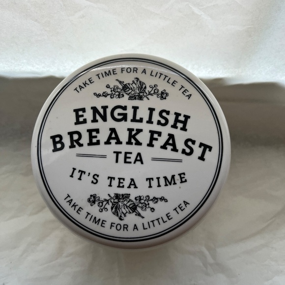 Creative Co Op English Breakfast Tea Round Ceramic Holder with Rubber Seal NWOT - Picture 5 of 10